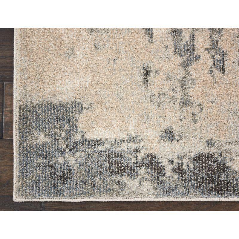 Gray Hand-knotted Synthetic Runner Rug 2'2" x 10'