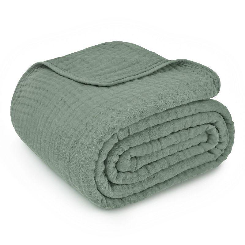 Queen Size Muslin Cotton Cooling Throw Blanket