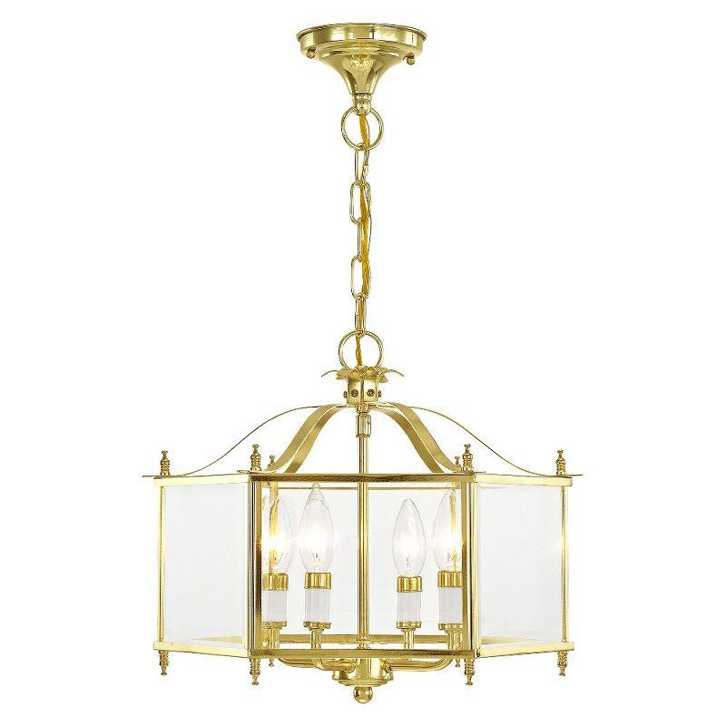 Livex Lighting Livingston 4 - Light Pendant in  Polished Brass