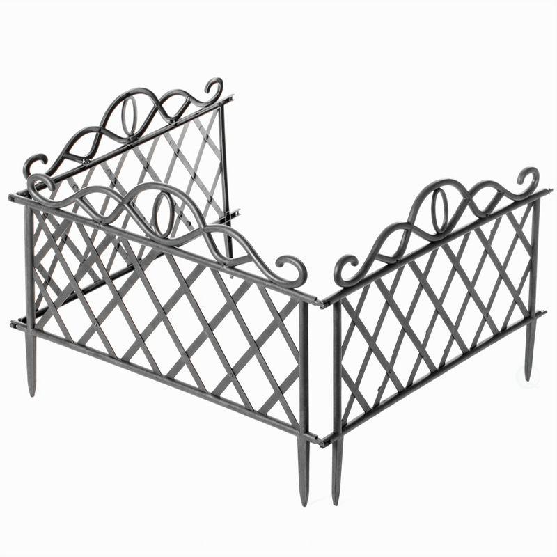 14'' H x 18.75'' W Black Metal Fencing