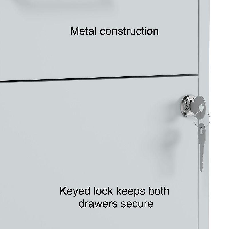 Staples 2-Drawer Light Duty Vertical File Cabinet Locking Letter Gray 18" (24363) ST60053-CC