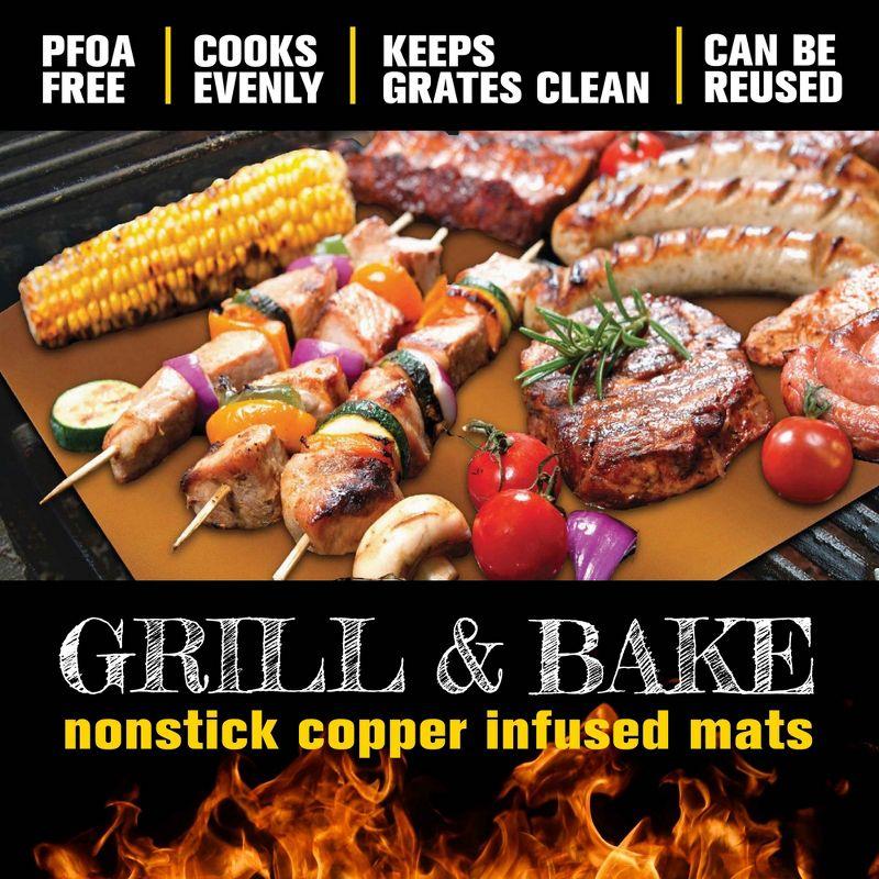 Gotham Steel Copper Grill and Baking Mats - Set of 3 (Set of 3)