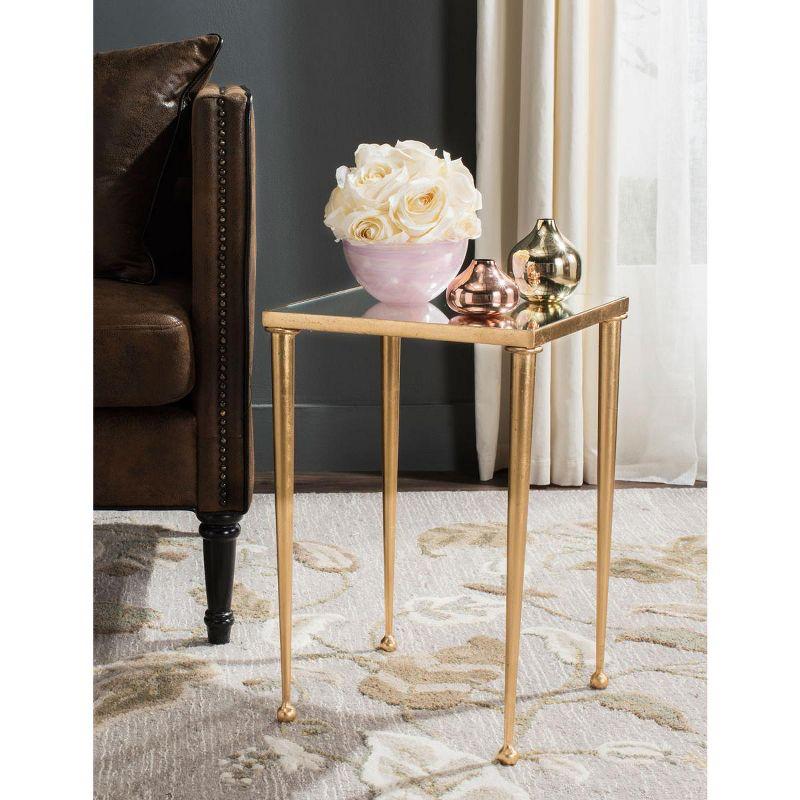 Nyacko End Table - Gold/Mirror - Safavieh.