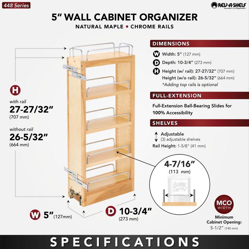 Rev-A-Shelf Rev-A-Shelf Pullout Wall Kitchen Cabinet Organizer Storage Rack