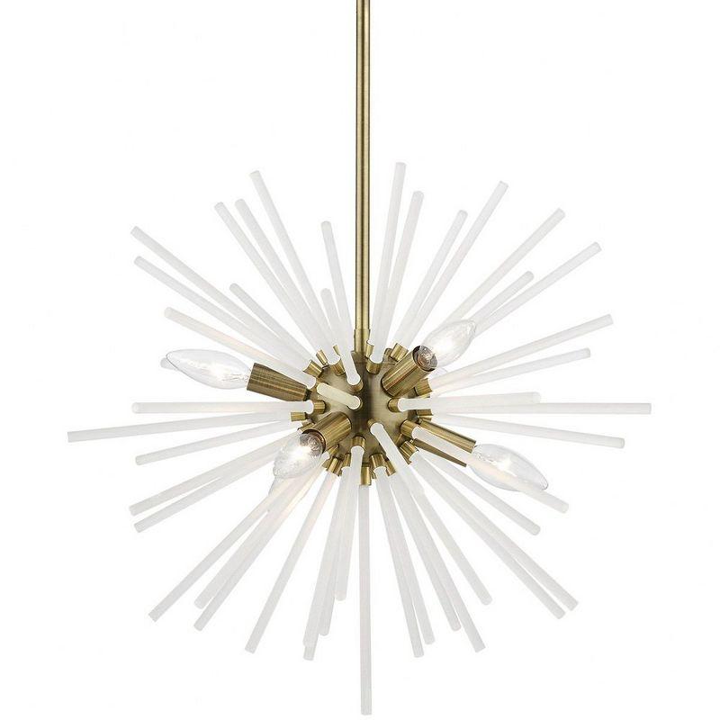 Livex Lighting Uptown 6 - Light Pendant in  Antique Brass