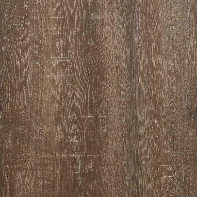 Household Essentials Jamestown Round End Table Ashwood: Modern Minimalist, Iron Frame, Particle Board