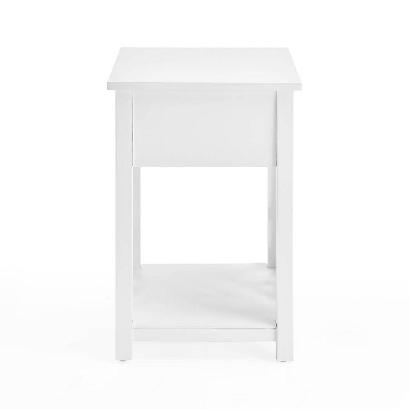 36" Middlebury Coffee Table and 2 End Tables with Drawer Off - White - Alaterre Furniture: Mid-Century Modern, Wood Frame