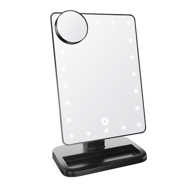 Impressions Vanity Touch XL Dimmable LED Makeup Mirror with Bluetooth Black