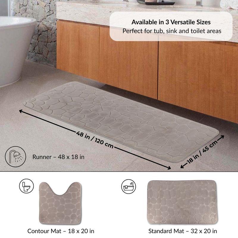 Evideco Pebble Runner Mat - Memory Foam - 48"L x 18"W for Kitchen, Bathroom and more & Reviews | Wayfair