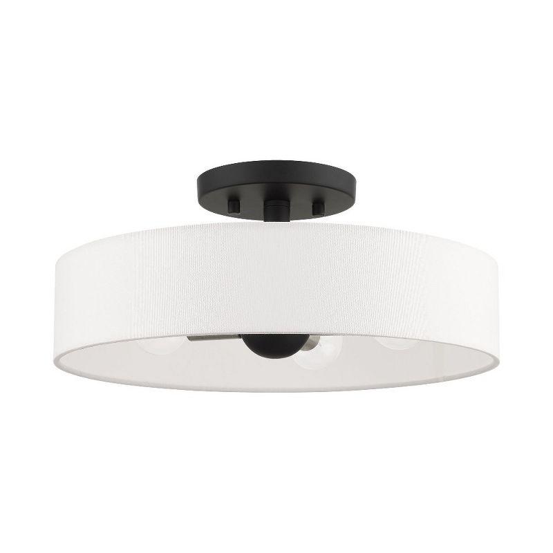 Livex Lighting Venlo 4 - Light Semi-Flush Mount in  Black/Brushed Nickel