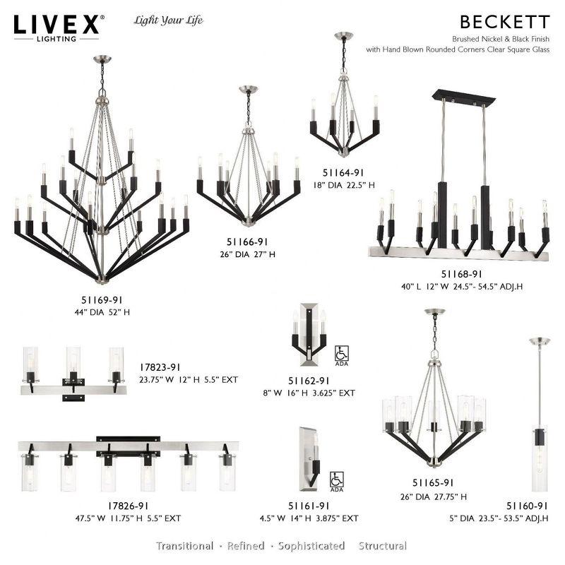 Livex Lighting Beckett 6 - Light Chandelier in  Brushed Nickel