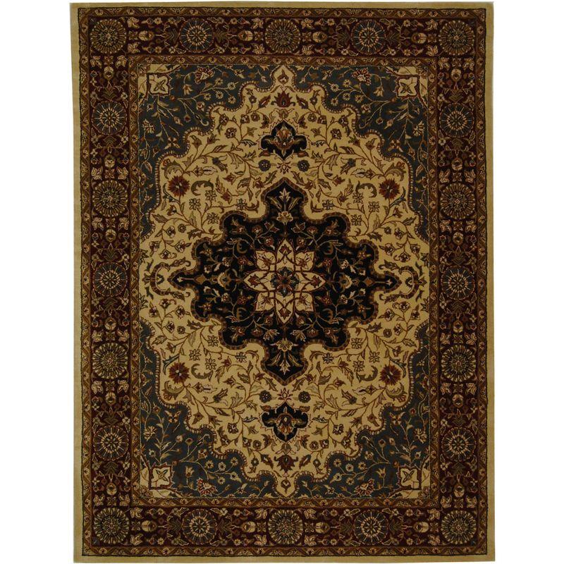 Heritage HG760 Hand Tufted Area Rug - Ivory/Red - 8'3"x11' - Safavieh.