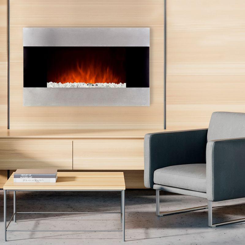 Pure Garden 10lbs Fire Pit Glass - 1/2-Inch Crushed Glass Rocks for Fireplaces, Landscape, Aquariums, or Vases