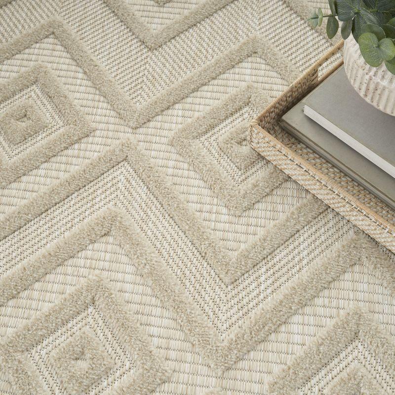 Nourison Versatile Solid Diamond Indoor Outdoor Flatweave Area Rug