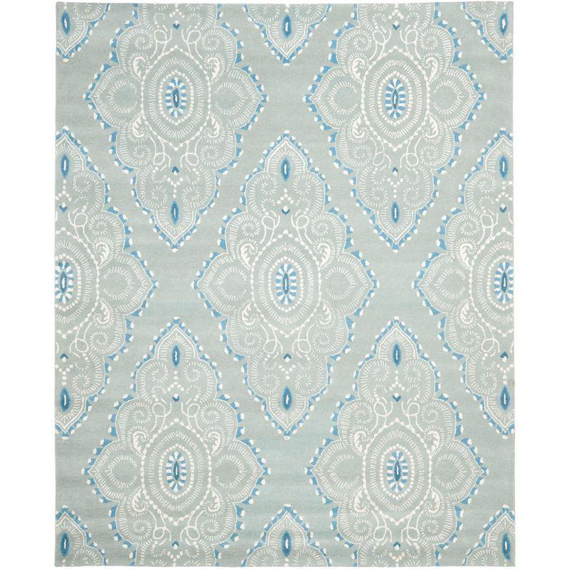 Wyndham WYD372 Hand Tufted Area Rug - Blue/Ivory - 6'x9' - Safavieh.