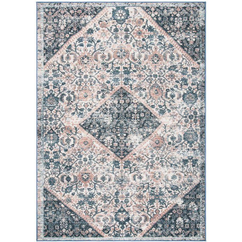 Journey JNY150 Power Loomed Machine Washable Slip Resistant Area Rug - Ivory/Pink - 5'5"x7'7" - Safavieh