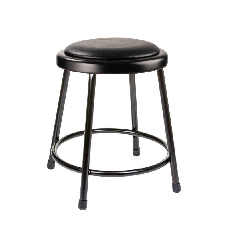 2pk 18" Heavy Duty Vinyl Padded Steel Barstool Black - Hampden Furnishings: No Assembly, Modern Style, 300lb Capacity
