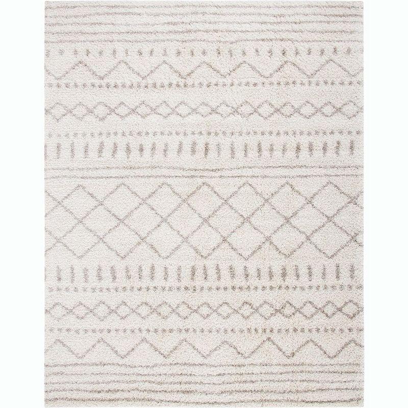 Arizona Shag ASG741 Power Loomed Indoor Area Rug - Ivory/Beige - 11'x15' - Safavieh