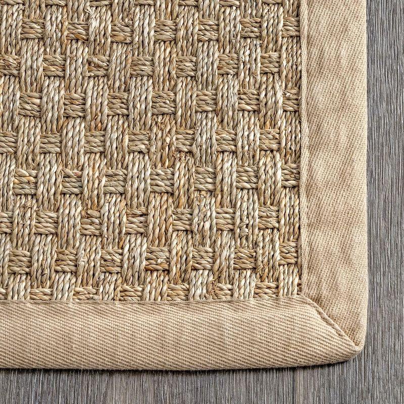 Nuloom Hesse Checker Weave Seagrass Indoor Area Rug, 2' 6" x 4', Natural