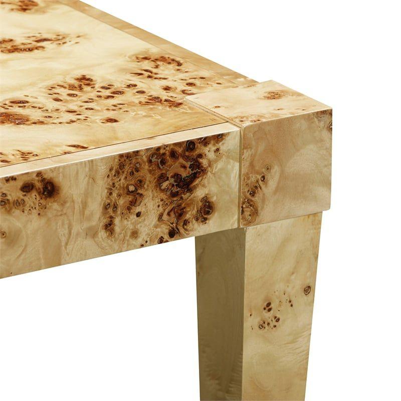 TOV Furniture Brandyss Engineered Wood Burl End Table in Natural Brown