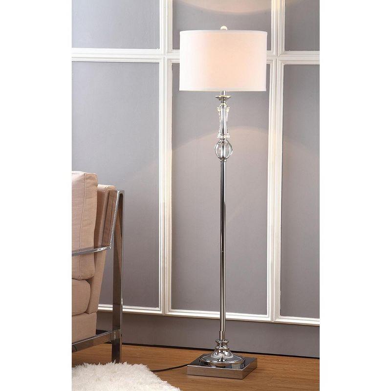 Canterbury 60'' Clear Crystal and Chrome Traditional Floor Lamp