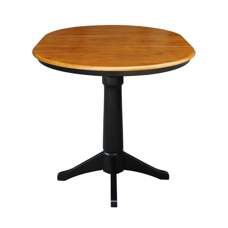 Eco-Friendly Parawood 50" Round Extendable Counter Height Dining Table