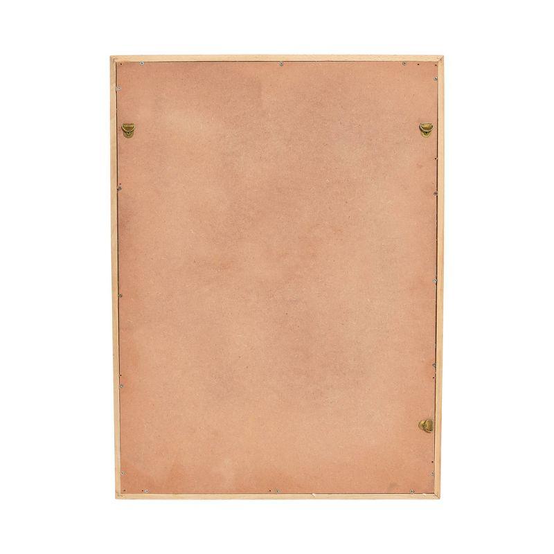 Storied Home Boho Handwoven Cotton Wall Art with Wood Frame and Plastic Cover Faded Red/Natural: Intricate Textile, MDF Composite, Vertical Display