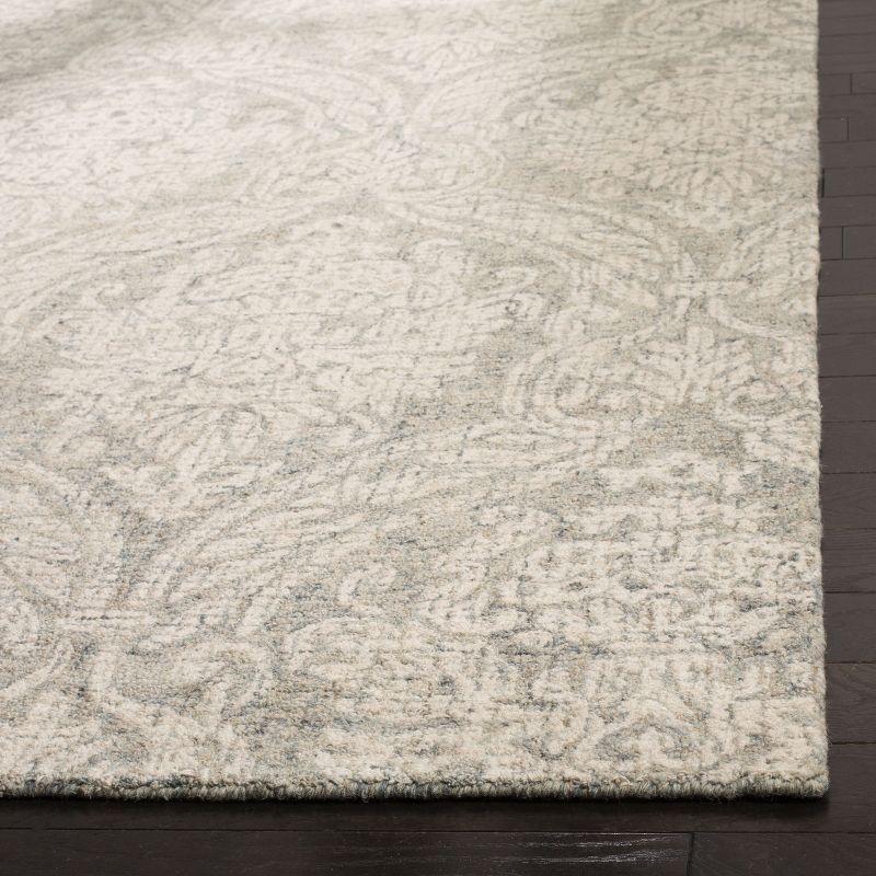 Rosemarie Abstract Handmade Tufted Wool Gray/Ivory Area Rug
