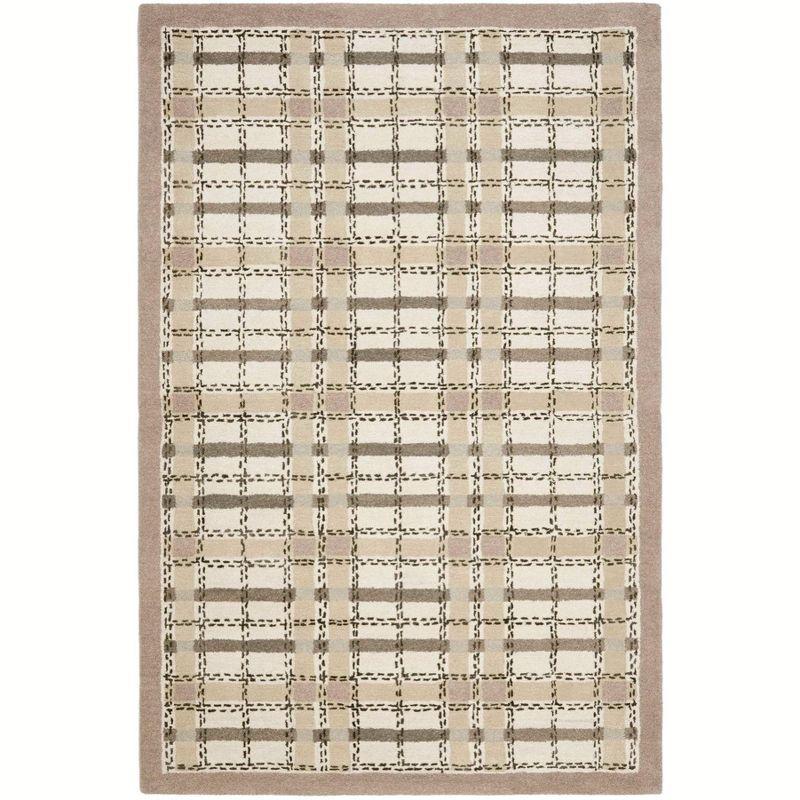 Martha Stewart Hand Tufted 70% Wool And 30% Viscose Plaid Rug