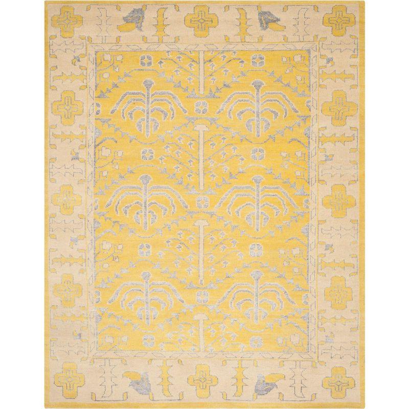Stone Wash STW213 Hand Knotted Area Rug - Yellow - 8'9"x11'9" - Safavieh.