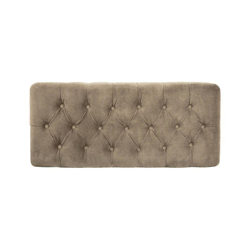 Velvet Upholstered Storage Bench