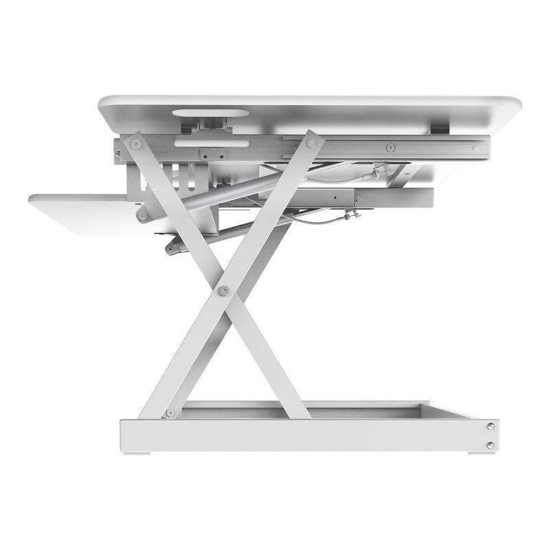 Ergonomic White 46" Triple Monitor Enhanced Standing Desk Converter