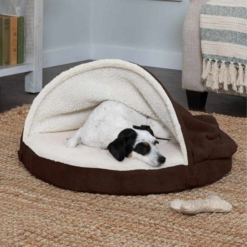 FurHaven Faux Sheepskin Snuggery Orthopedic Dog Bed