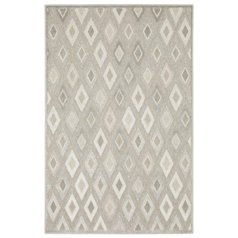 Oriental Weavers Tangier TAN02 Beige/ Grey Indoor Area Rug - 5'3" x 7'6"