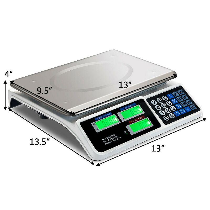 66Lbs Digital Weight Scale Price Computing Retail Count Scale Food Meat Scales