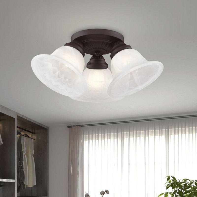 Livex Lighting Edgemont 3 - Light Flush Mount in  Bronze