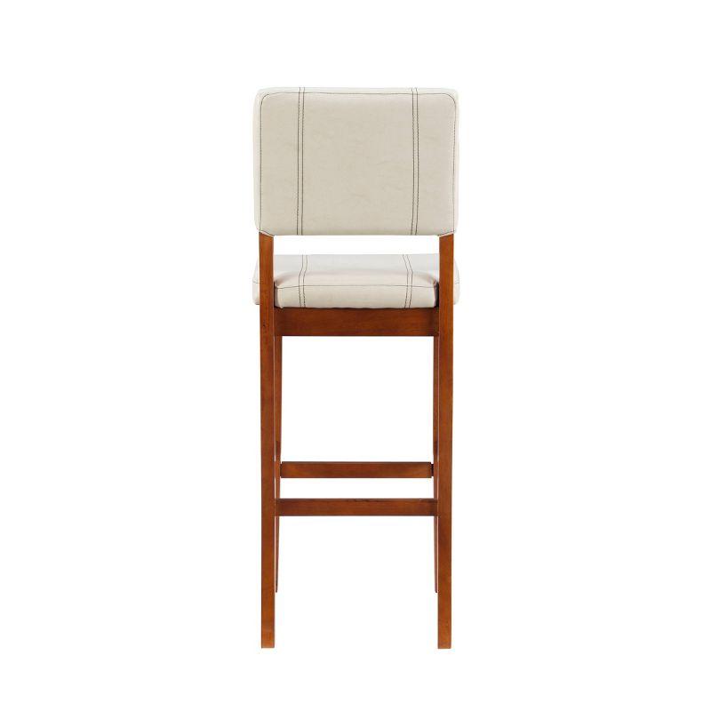 Milano Padded Barstool Upholstered Seat & Back - Linon