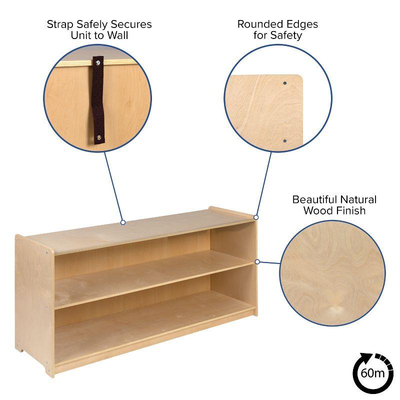 Flash Furniture Bexley Wooden School Classroom Storage Cabinet for Commercial or Home Use