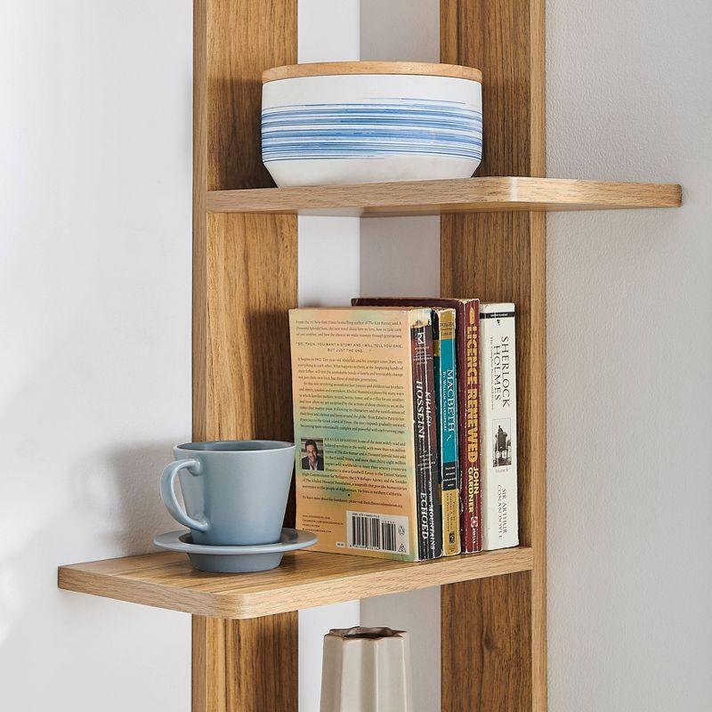 33" x 11.8" Alvar Corner 4 Tier Floating Ledge Column Wall Shelf - Danya B.