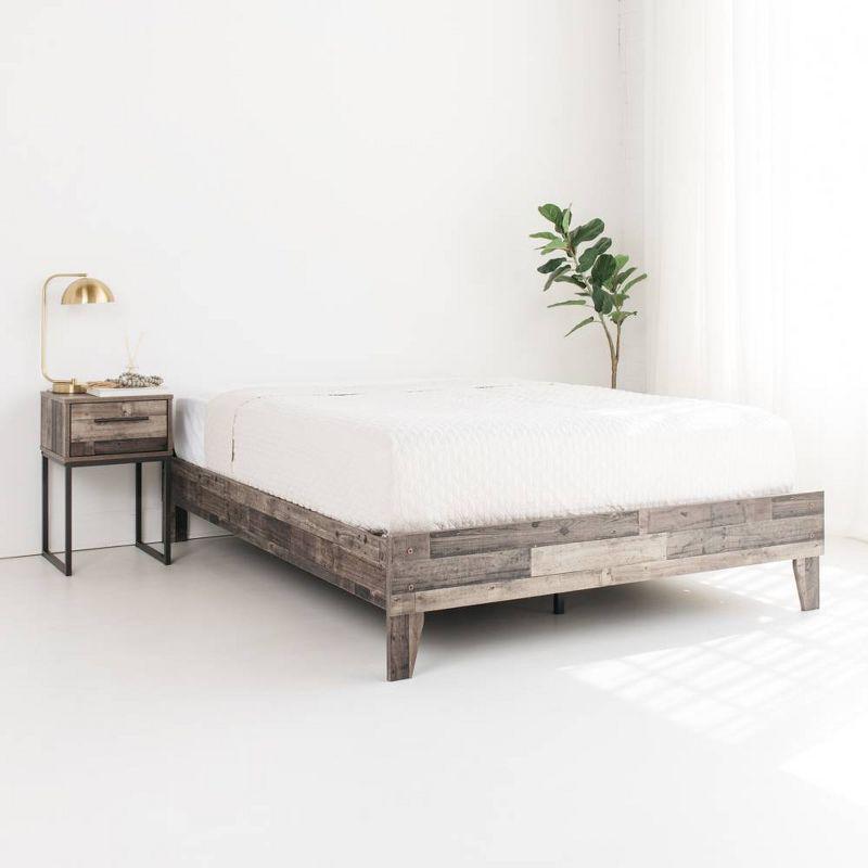 Queen Neillsville Platform Bed Gray - Signature Design by Ashley: Wood Frame, No Box Spring Needed
