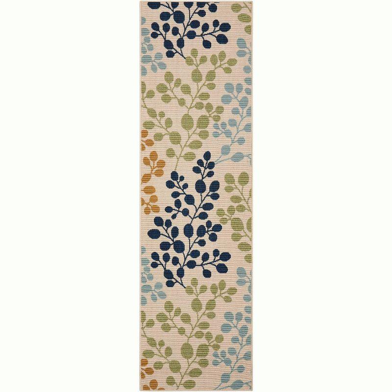 Nourison Caribbean Ivory Indoor/Outdoor Area Rug CRB01 2'3" x 7'6"