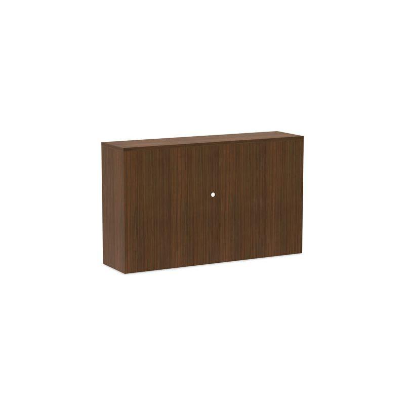 Alera Alera Valencia Series Hutch with Doors, 4 Compartments, 58.88w x 15d x 35.38h, Modern Walnut