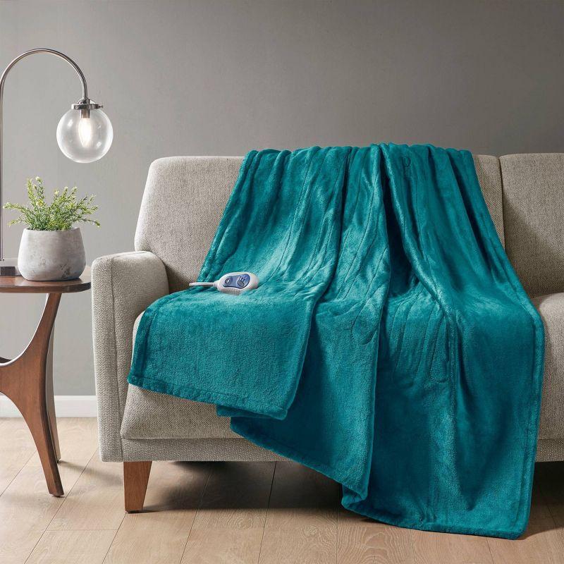 Heated Plush Oversized Throw