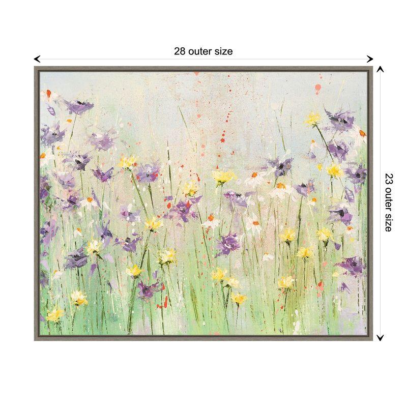 Amanti Art Clematis by Emma Coghlan Canvas Wall Art Print Framed 28-in. x 23-in.