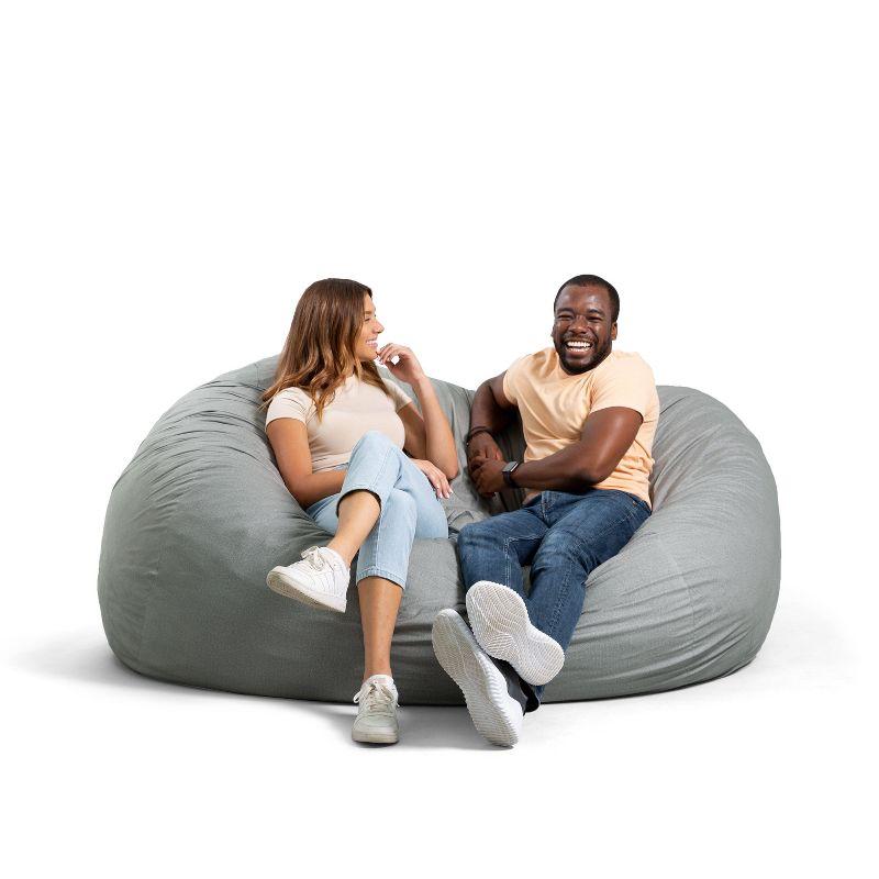 Big Joe Giant Foam Filled Bean Bag Sofa with Soft Removeable Cover