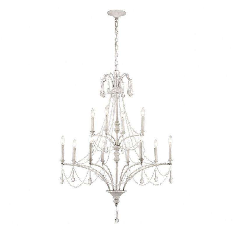 Elk Home French Parlor 12 - Light Chandelier in  Vintage White