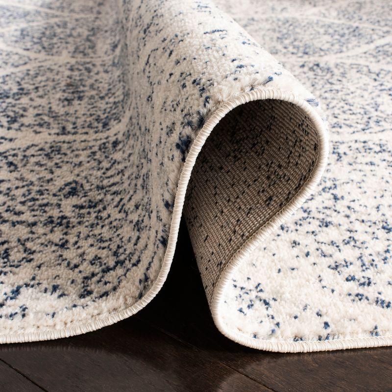 Madison MAD604 Power Loomed Indoor Runner Rug - Cream/Royal Blue - 2'3"x22' - Safavieh