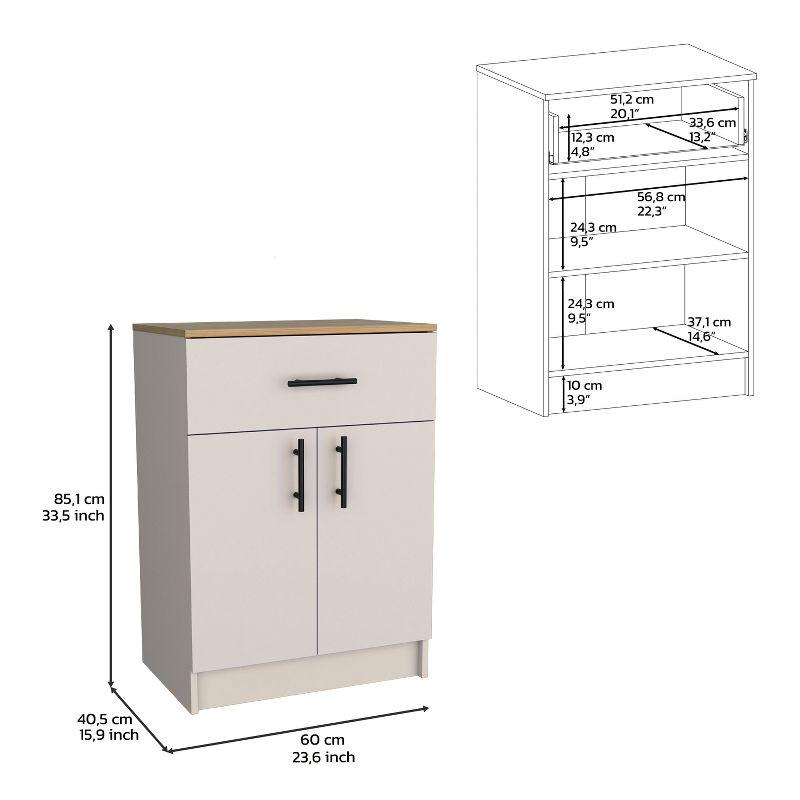 Latitude Run® Barbados Pantry Cabinet, One Drawer, Two Interior Shelves