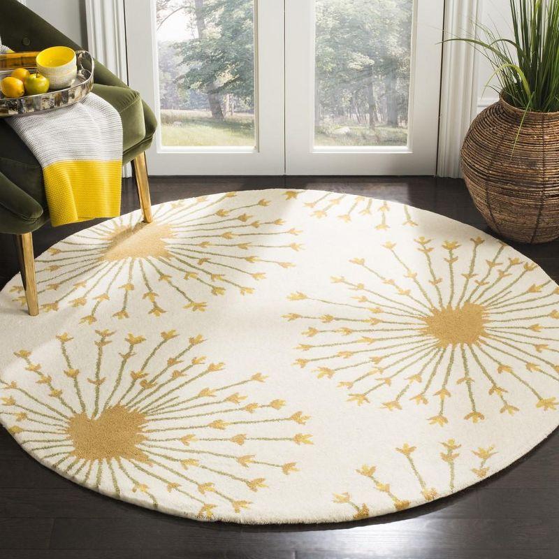 Bella BEL123 Hand Tufted Area Rug - Beige/Gold - 5' Round - Safavieh.