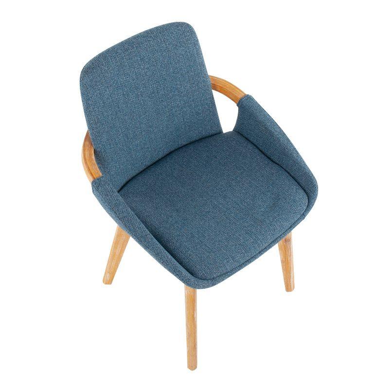 Cosmo Bamboo/Polyester Dining Chair Natural/Blue - LumiSource